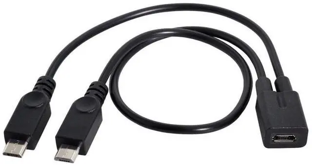 Main image of Micro USB 1 to 2 Y Splitter Cable,Micro USB 1 to 2 Charging Extension Cable Supports Charging Two Devices at the Same Time