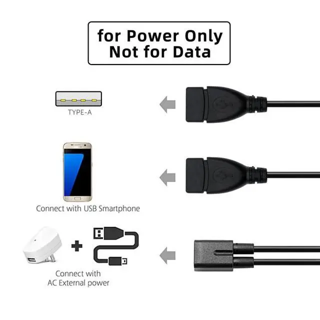 Alt view image 2 of 7 - USB C Splitter Multi Charging Cable,USB C 1 to 2 USB Charge Extension Cable Supports Charging Two Devices at The Same Time 0.98FT/0.3M