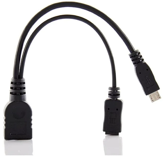 Alt view image 7 of 7 - Micro USB Male to USB 2.0 Female OTG Cable with Micro USB Auxiliary Power Supply(can only Charge External Devices)