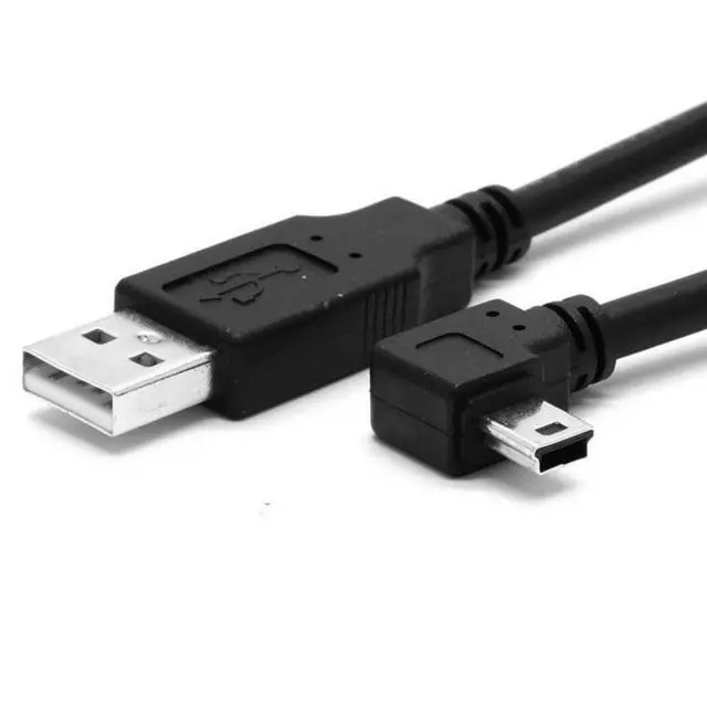 Alt view image 5 of 7 - Mini USB Cable USB 2.0 Male to Mini USB 5 Pin Male 90 Degree Left Angled Charging Data Transfer Extension Cable 3.0M