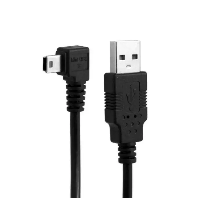 Alt view image 6 of 7 - Mini USB Cable USB 2.0 Male to Mini USB 5 Pin Male 90 Degree Left Angled Charging Data Transfer Extension Cable 3.0M