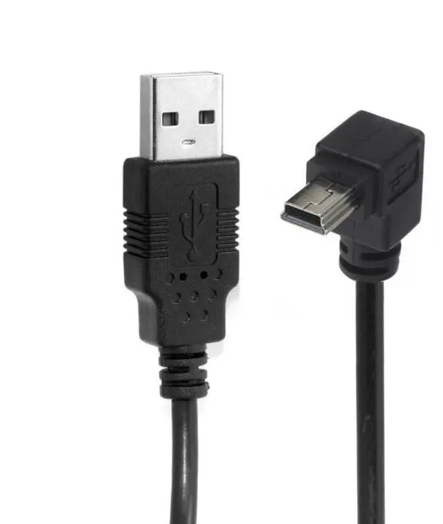 Main image of Mini USB Cable USB 2.0 Male to Mini USB 5 Pin Male 90 Degree UP Angled Charging Data Transfer Extension Cable 0.50M for Dash Cam/GPS/Microphone