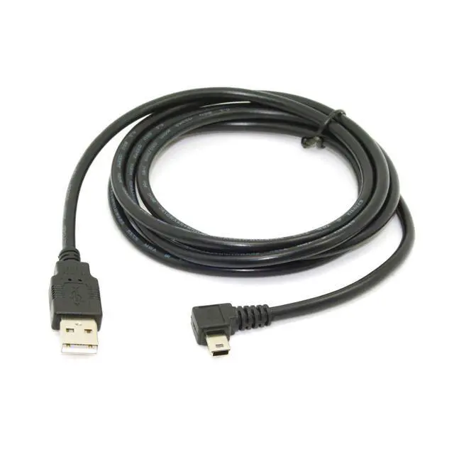 Alt view image 4 of 7 - Mini USB Cable USB 2.0 Male to Mini USB 5 Pin Male 90 Degree Left Angled Charging Data Transfer Extension Cable 1.8M