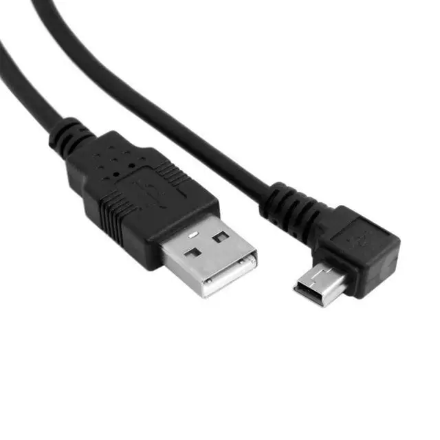 Alt view image 5 of 7 - Mini USB Cable USB 2.0 Male to Mini USB 5 Pin Male 90 Degree Left Angled Charging Data Transfer Extension Cable 1.8M