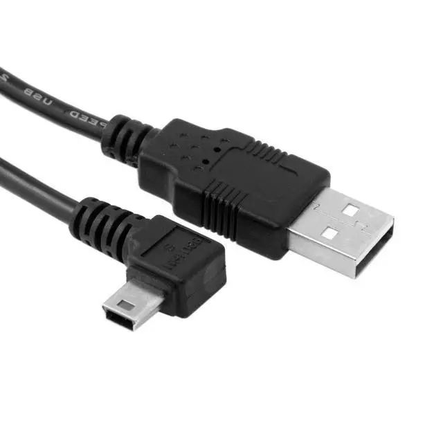 Alt view image 7 of 7 - Mini USB Cable USB 2.0 Male to Mini USB 5 Pin Male 90 Degree Right Angled Charging Data Transfer Extension Cable 0.5M for Dash Cam/GPS/Microphone