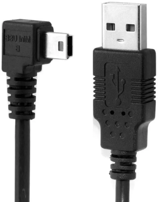 Main image of Mini USB Cable USB 2.0 Male to Mini USB 5 Pin Male 90 Degree Right Angled Charging Data Transfer Extension Cable 5.0M