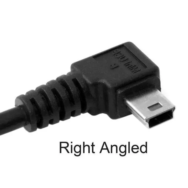 Alt view image 7 of 7 - Mini USB Cable USB 2.0 Male to Mini USB 5 Pin Male 90 Degree Right Angled Charging Data Transfer Extension Cable 5.0M