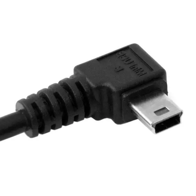 Alt view image 6 of 7 - Mini USB Cable USB 2.0 Male to Mini USB 5 Pin Male 90 Degree Right Angled Charging Data Transfer Extension Cable Black 0.5M