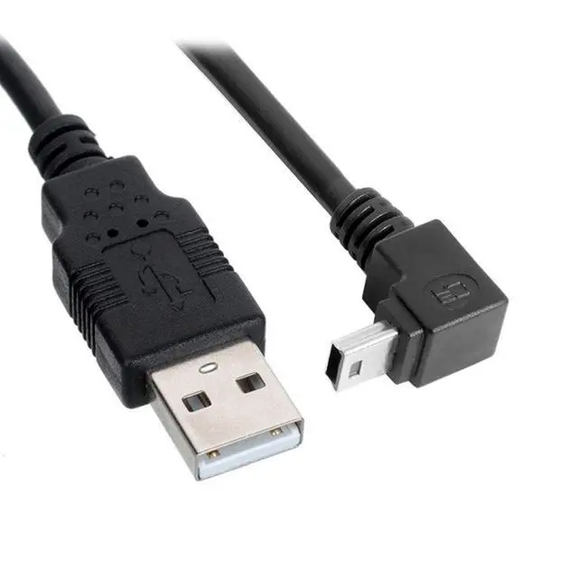 Alt view image 4 of 7 - Mini USB Cable USB 2.0 Male to Mini USB 5 Pin Male 90 Degree Down Angled Charging Data Transfer Extension Cable 0.5M