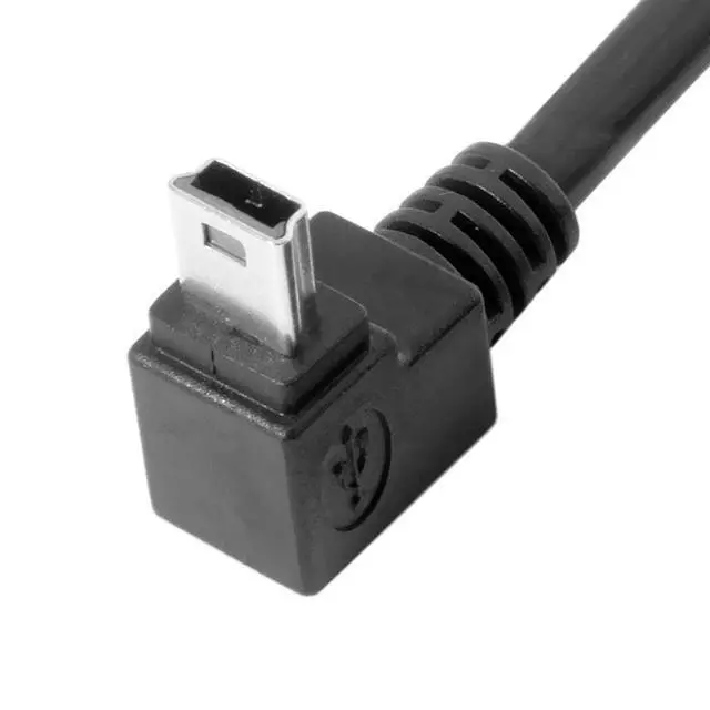 Alt view image 5 of 7 - Mini USB Cable USB 2.0 Male to Mini USB 5 Pin Male 90 Degree Down Angled Charging Data Transfer Extension Cable 0.5M