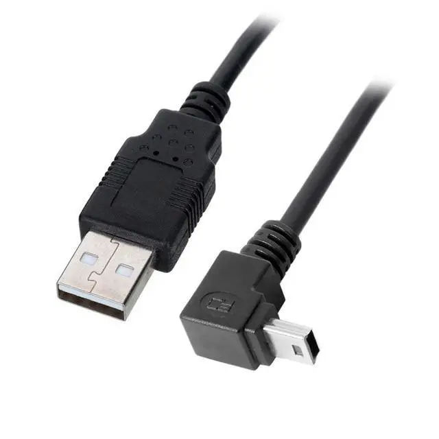 Alt view image 7 of 7 - Mini USB Cable USB 2.0 Male to Mini USB 5 Pin Male 90 Degree Down Angled Charging Data Transfer Extension Cable 0.5M