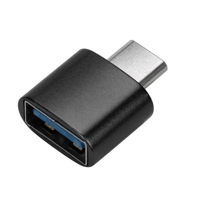 Alt view image 7 of 7 - 5 Pack USB to USB C OTG Adapter USB C Male to USB 2.0 Female Converter Adapter Black