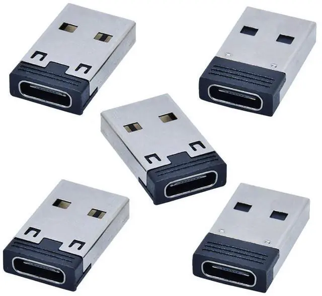 Main image of 5 Pack USB to USB C Adapter USB C Female to USB 2.0 Male Charger Converter Adapter