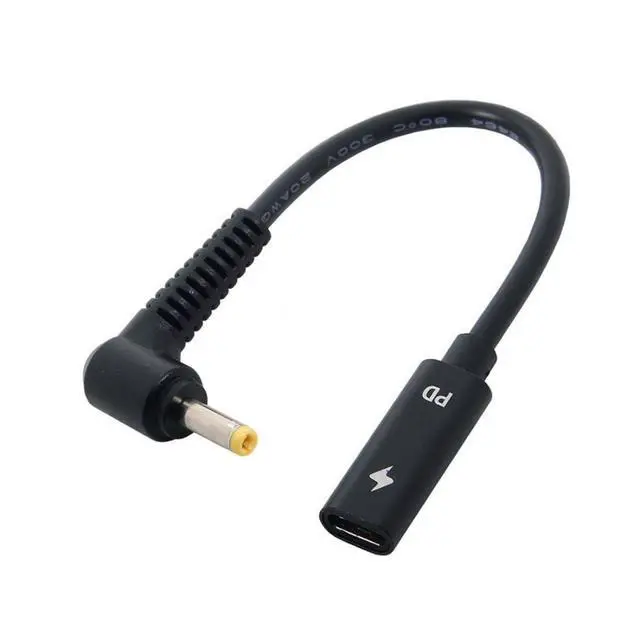 Alt view image 6 of 7 - USB C to DC 20V 4.0x1.7mm PD 65W Charge Cable for Laptop