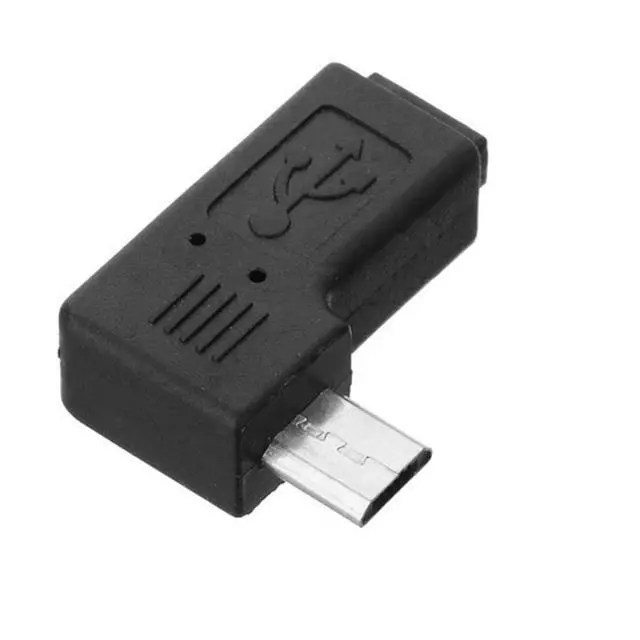 Alt view image 6 of 7 - 2 Pack Micro USB Male to Female 90 Degree Left Right Angled Extension Connector Adapter