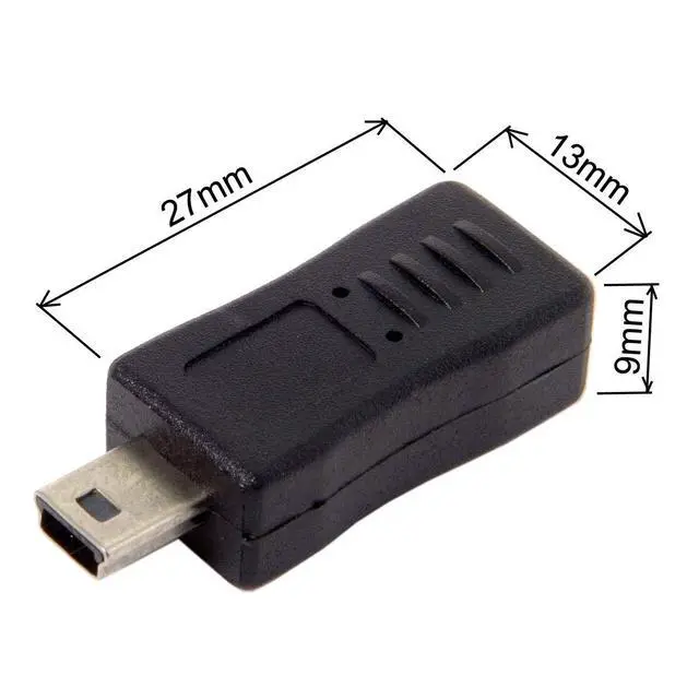 Alt view image 3 of 7 - 2 Pack Mini USB Male/Female to Micro USB Male/Female Extension Connector Adapter