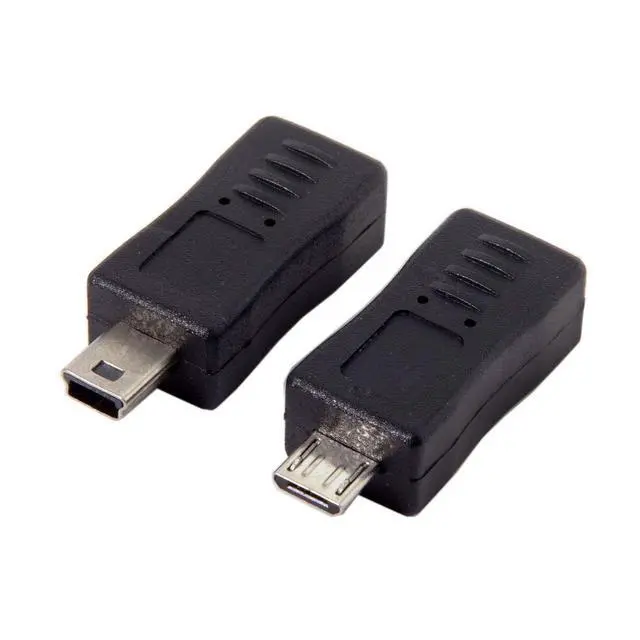Alt view image 7 of 7 - 2 Pack Mini USB Male/Female to Micro USB Male/Female Extension Connector Adapter