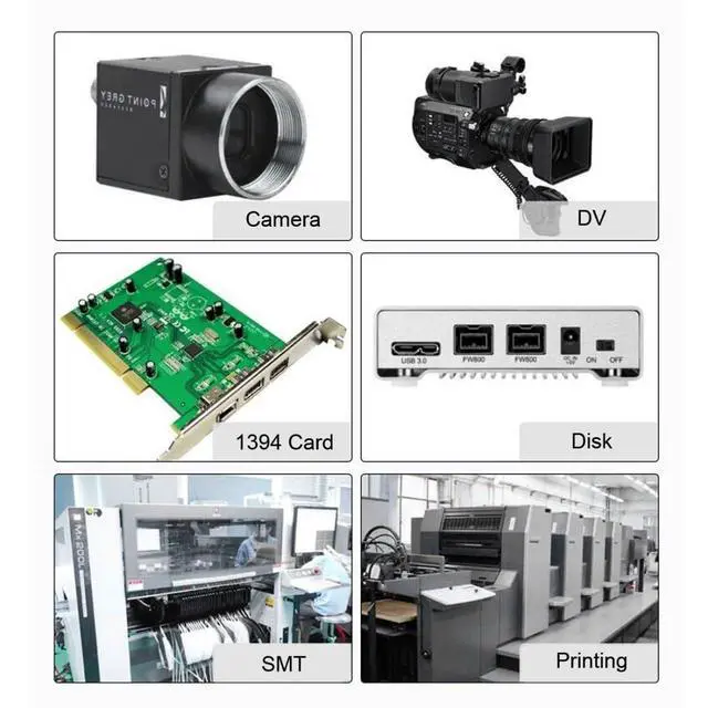 Alt view image 5 of 7 - 70.87 Inch FireWire Cable,IEEE 1394a 6Pin to 9Pin IEEE 1394b Firewire 400 to 800 Cable for Data Transmission Video Capture Card
