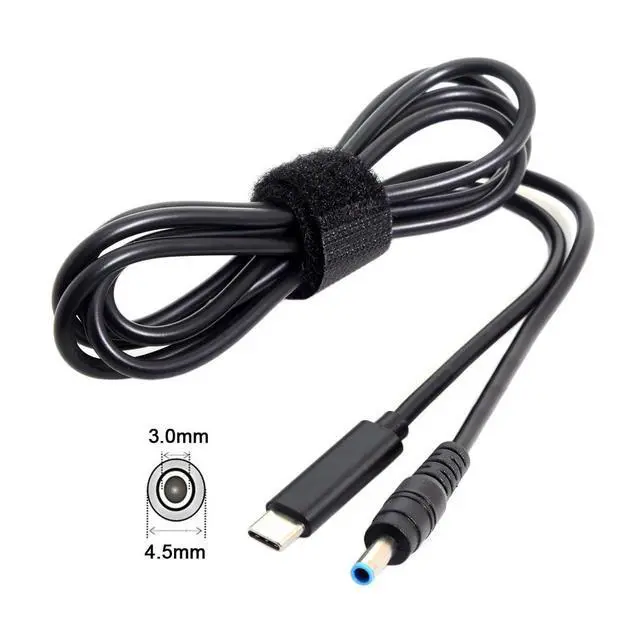 Alt view image 5 of 7 - USB C to DC 20V 4.5x3.0mm PD 65W Charge Cable with PD Emulator Trigger for HP Laptop