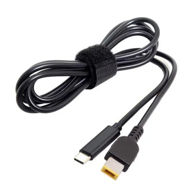 Alt view image 5 of 7 - USB C to DC Rectangle ThinkPad X1 11.0x4.5mm Power PD 65W Charge Cable for Laptop Notebook