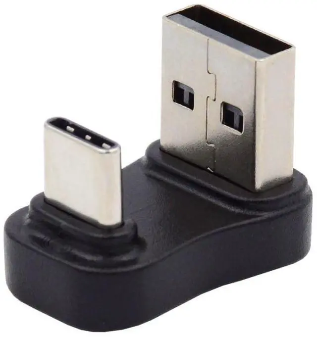 Main image of USB 3.0/3.1 Connector USB C to USB 3.0 Data 10Gbps Charge Adapter 180 Degree U Shape Down Angled