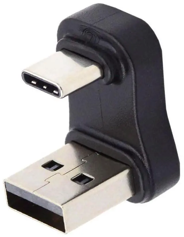 Alt view image 5 of 6 - USB 3.0/3.1 Connector USB C to USB 3.0 Data 10Gbps Charge Adapter 180 Degree U Shape Down Angled