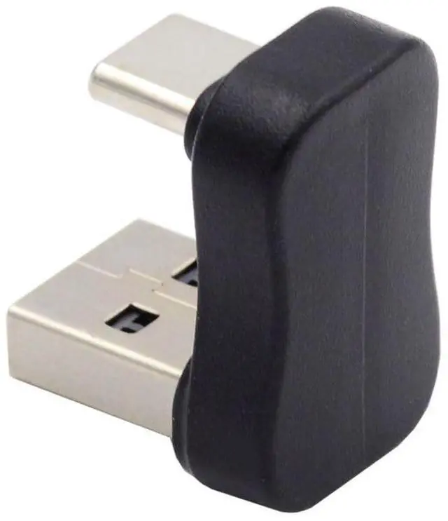 Alt view image 6 of 6 - USB 3.0/3.1 Connector USB C to USB 3.0 Data 10Gbps Charge Adapter 180 Degree U Shape Down Angled