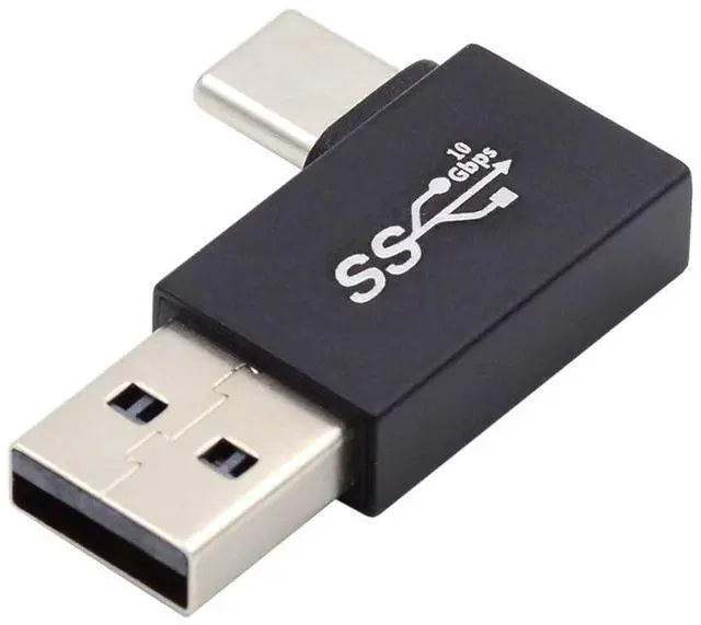 Alt view image 5 of 6 - USB 3.0/3.1 Connector USB C to USB 3.0 Data 10Gbps Charge Adapter 90 Degree Left Angled