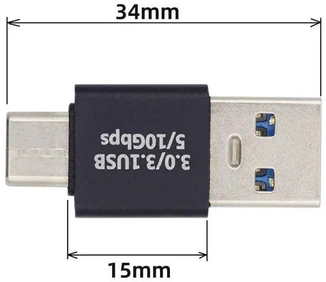 Alt view image 5 of 6 - USB 3.0/3.1 Connector USB C to USB 3.0 Data 10Gbps Charge Adapter