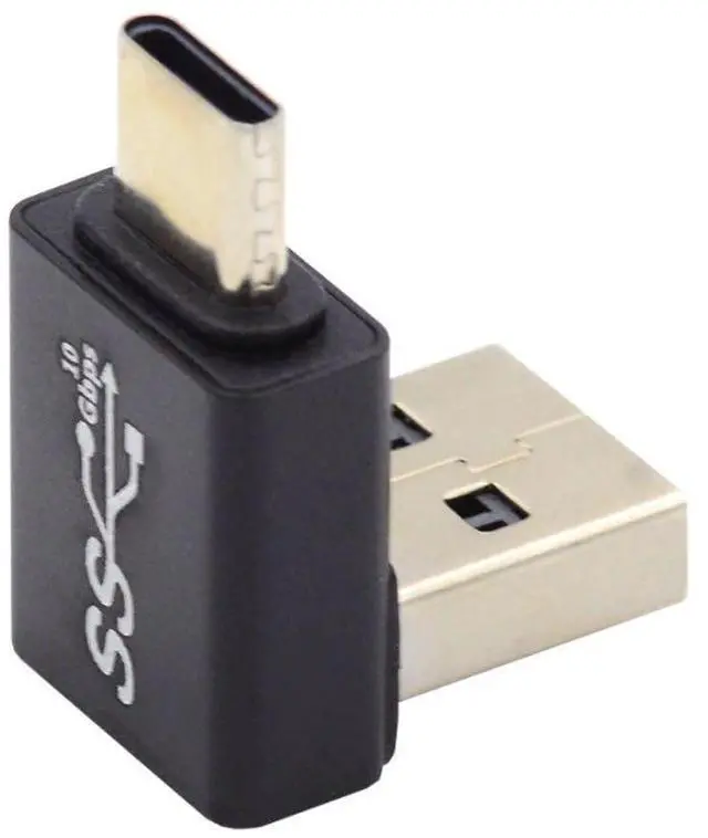 Main image of USB 3.0/3.1 Connector USB C to USB 3.0 Data 10Gbps Charge Adapter 90 Degree Down Angled