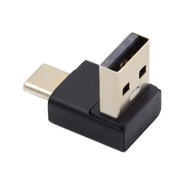 Alt view image 6 of 6 - USB 3.0/3.1 Connector USB C to USB 3.0 Data 10Gbps Charge Adapter 90 Degree Down Angled