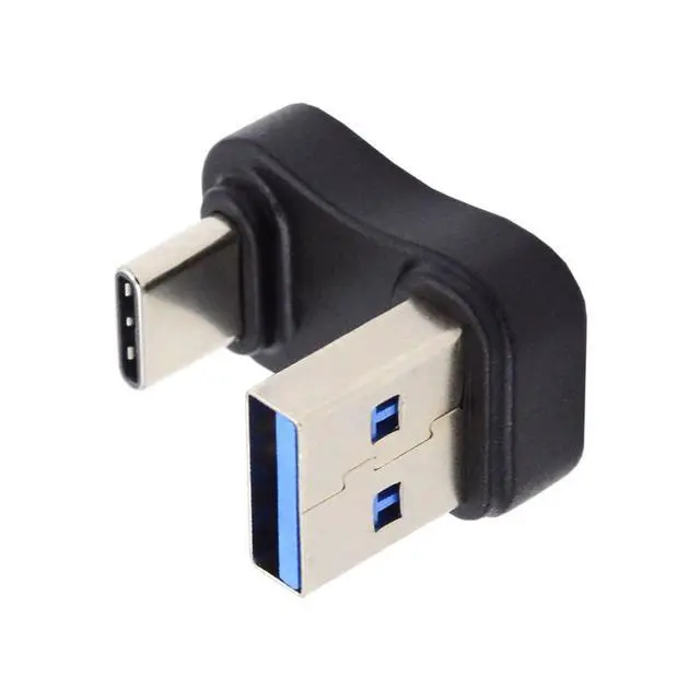 Alt view image 5 of 6 - USB 3.0/3.1 Connector USB C to USB 3.0 Data 10Gbps Charge Adapter 180 Degree U Shape UP Angled