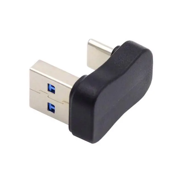 Alt view image 6 of 6 - USB 3.0/3.1 Connector USB C to USB 3.0 Data 10Gbps Charge Adapter 180 Degree U Shape UP Angled