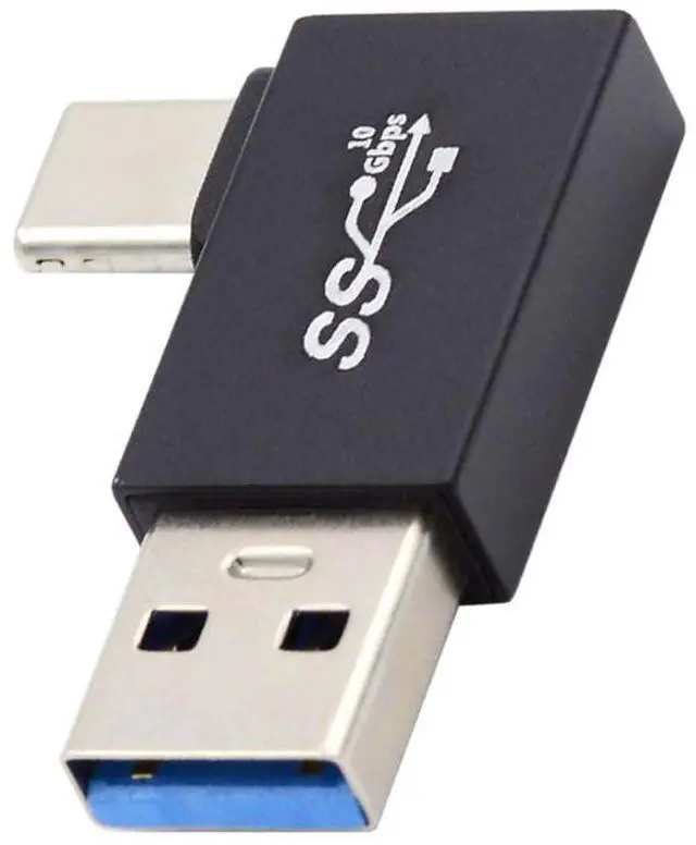 Main image of USB 3.0/3.1 Connector USB C to USB 3.0 Data 10Gbps Charge Adapter 90 Degree Right Angled