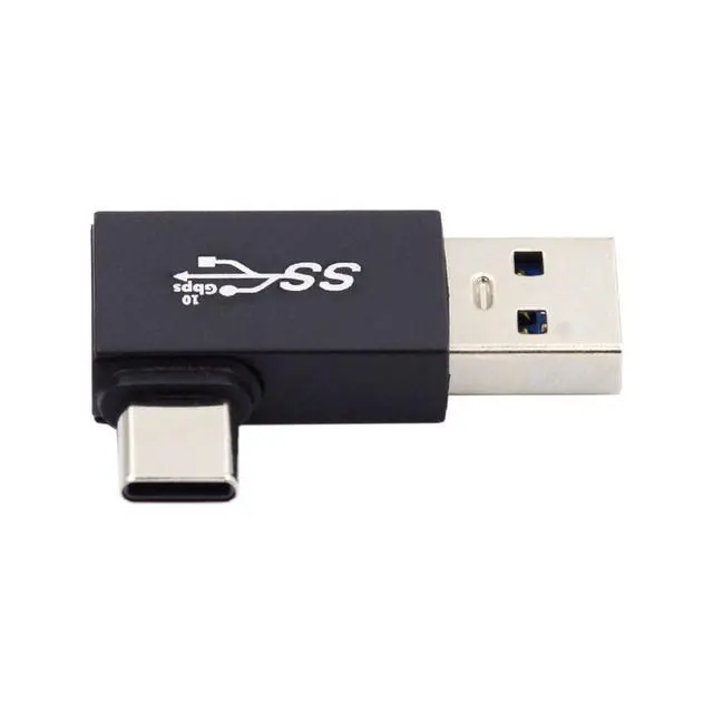 Alt view image 5 of 6 - USB 3.0/3.1 Connector USB C to USB 3.0 Data 10Gbps Charge Adapter 90 Degree Right Angled