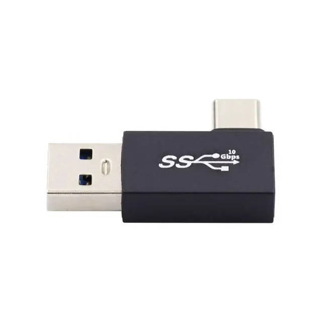 Alt view image 6 of 6 - USB 3.0/3.1 Connector USB C to USB 3.0 Data 10Gbps Charge Adapter 90 Degree Right Angled