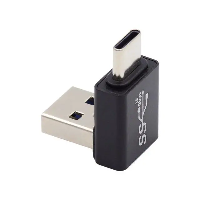 Alt view image 5 of 6 - USB 3.0/3.1 Connector USB C to USB 3.0 Data 10Gbps Charge Adapter 90 Degree UP Angled