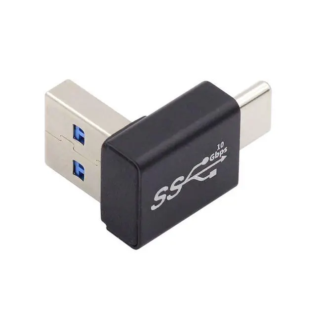 Alt view image 6 of 6 - USB 3.0/3.1 Connector USB C to USB 3.0 Data 10Gbps Charge Adapter 90 Degree UP Angled