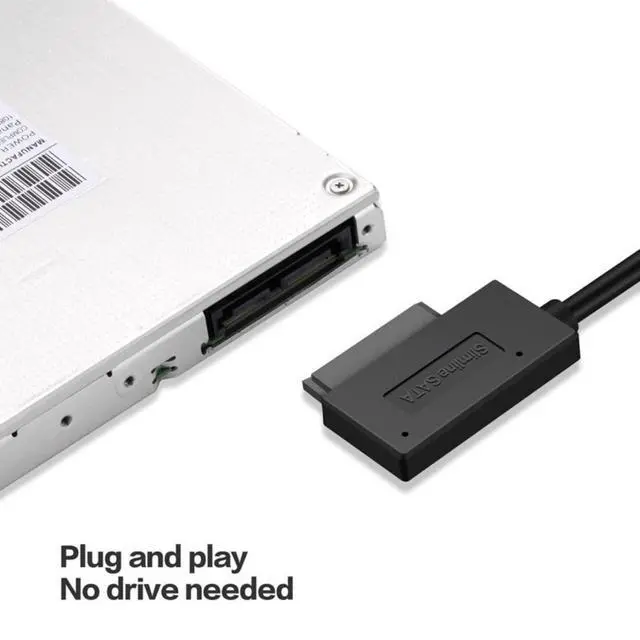 Alt view image 2 of 7 - CY USB 3.0 to 7+6 13Pin Slimline SATA Cable Adapter for Laptop CD DVD ROM Optical Drive