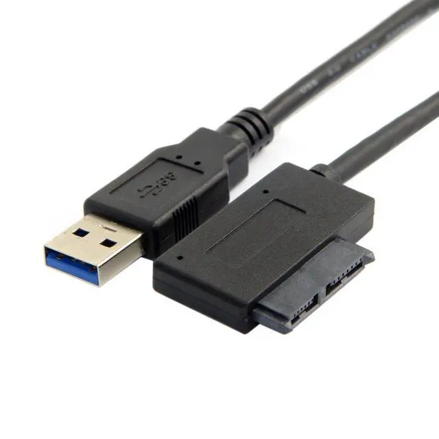 Alt view image 6 of 7 - CY USB 3.0 to 7+6 13Pin Slimline SATA Cable Adapter for Laptop CD DVD ROM Optical Drive