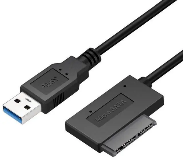 Main image of Micro SATA 16Pin to USB 3.0 Adapter Cable for 1.8 inch Hard Drive HDD/SSD Data Transfer External Hard Drive Converter 10cm