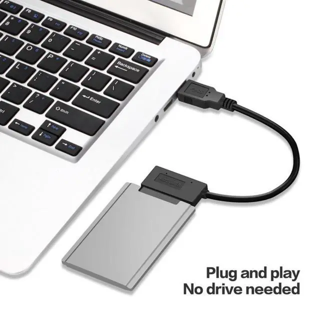 Alt view image 2 of 7 - Micro SATA 16Pin to USB 3.0 Adapter Cable for 1.8 inch Hard Drive HDD/SSD Data Transfer External Hard Drive Converter 10cm