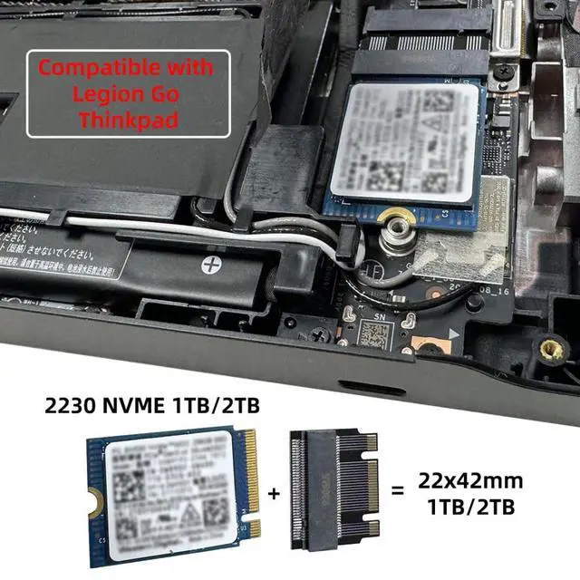 Alt view image 2 of 7 - M.2 2230 to 2242 Extension Adapter,NGFF B+M Key NVME M-Key 2230 to 2242 Extension Adapter Compatible with Legion Go ThinkPad