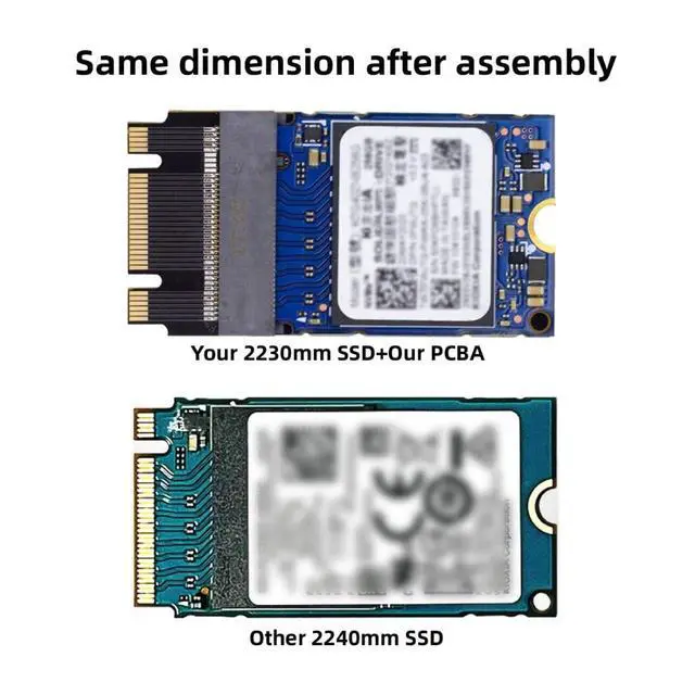 Alt view image 6 of 7 - M.2 2230 to 2242 Extension Adapter,NGFF B+M Key NVME M-Key 2230 to 2242 Extension Adapter Compatible with Legion Go ThinkPad