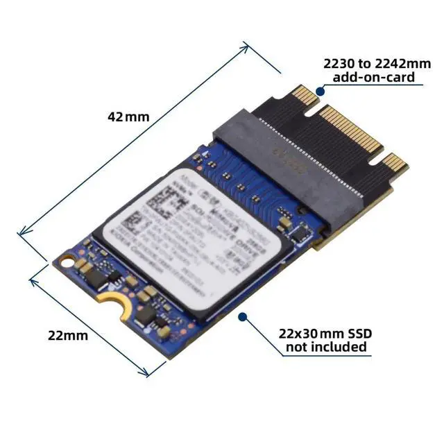 Alt view image 7 of 7 - M.2 2230 to 2242 Extension Adapter,NGFF B+M Key NVME M-Key 2230 to 2242 Extension Adapter Compatible with Legion Go ThinkPad