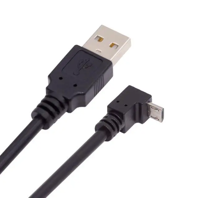 Alt view image 7 of 7 - USB to Micro USB Cable,USB 2.0 Male to Micro USB 5Pin Male 90 Degree UP Angled Charge Data Transfer Extension Cable 0.65FT/0.2M
