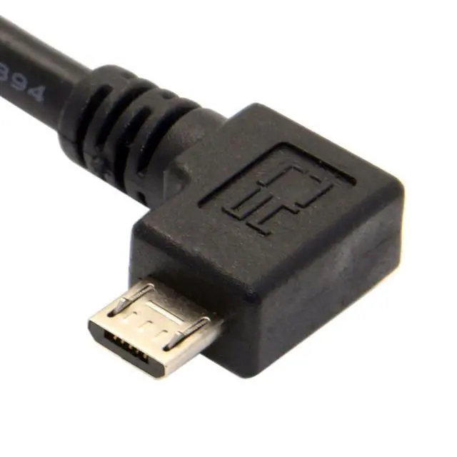 Alt view image 7 of 7 - USB to Micro USB Cable,USB 2.0 Male to Micro USB 5Pin Male 90 Degree Right Angled Charge Data Transfer Extension Cable 1.5M
