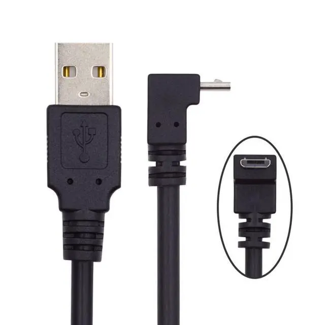 Alt view image 7 of 7 - USB to Micro USB Cable,USB 2.0 Male to Micro USB 5Pin Male 90 Degree Down Angled Charge Data Transfer Extension Cable 1.0M