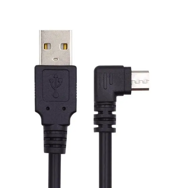 Alt view image 6 of 7 - USB to Micro USB Cable,USB 2.0 Male to Micro USB 5Pin Male 90 Degree Left Angled Charge Data Transfer Extension Cable 1.5M