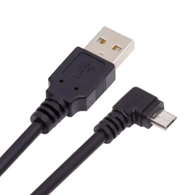 Alt view image 7 of 7 - USB to Micro USB Cable,USB 2.0 Male to Micro USB 5Pin Male 90 Degree Left Angled Charge Data Transfer Extension Cable 1.5M